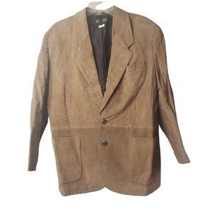 Vintage Daniel Marcus Men's  Suede Suit Coat Lined Pockets Made in Canada